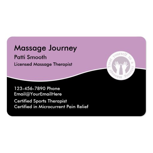 Licensed Massage Therapist Business Card Zazzle