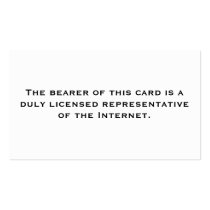 Licensed Representative: Internet business cards by ubersoft Licensed Representative: Internet business cards