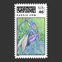 Lichen fairy postage stamps