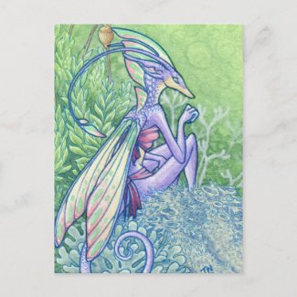 Lichen fairy postcard postcard
