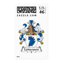 Lichtenstein Family Crest Postage Stamps