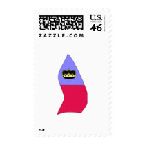 Lichtenstein flag map postage
