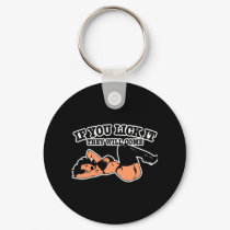 Lick It Will Come Black keychains by WhiteTiger_LLC Lick It Will Come Black keychains