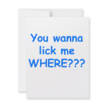 lick me where blue invitations