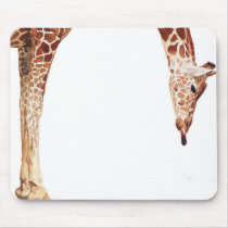 "Licker" Giraffe Wildlife Animal Watercolor mousepads by PaulJacksonart "Licker" Giraffe Wildlife Animal Watercolor mousepads