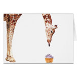 "Licker with Cupcake" Giraffe Watercolor Cards