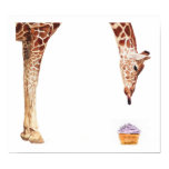"Licker with Cupcake" Giraffe Watercolor "Licker with Cupcake" Giraffe Watercolor