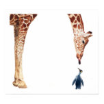 "Licker with Penguin" Giraffe Watercolor "Licker with Penguin" Giraffe Watercolor