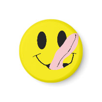 Licking Face Smiley Magnet magnets