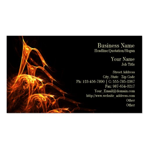Licking Flames Company Business Card (front side)