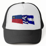 Liechtenstein &amp; Eschen Waving Flags Hats