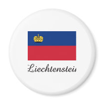 Liechtenstein Flag Design magnets