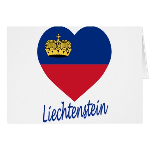 Liechtenstein Flag Heart Greeting Card