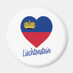 Liechtenstein Flag Heart Magnet