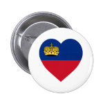 Liechtenstein Flag Heart Pinback Button
