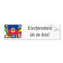 Liechtenstein & its Gemeinde Flags Bumper Sticker