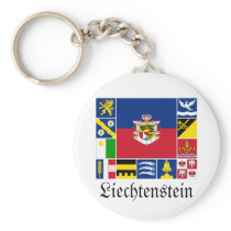 Liechtenstein & its Gemeinde Flags Key Chain