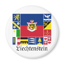 Liechtenstein & its Gemeinde Flags magnets