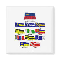 Liechtenstein & its Gemeinde Flags  magnets