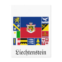 Liechtenstein & its Gemeinde Flags Postcard