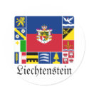 Liechtenstein & its Gemeinde Flags stickers