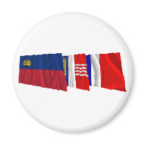 Liechtenstein & Schaan Waving Flags magnets