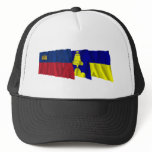 Liechtenstein &amp; Triesenberg Waving Flags Mesh Hats
