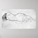 Liegende, back figure by Gustav Klimt Posters