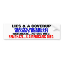 LIES & A COVERUP... OBAMA'S BENGHAZI BUMPER STICKERS