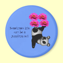 Life A Juggling Act Panda Inspirational Magnet magnets