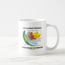 Life Always Travels From Rough To Smooth Coffee Mugs