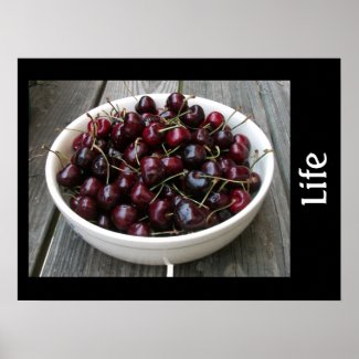 Life and a Bowl of Cherries Print