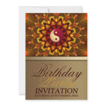 Life Balance Sunburst Birthday Party Invitation