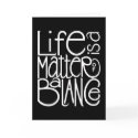 Life Balance White Card by floatinglemonstype Life Balance White Card