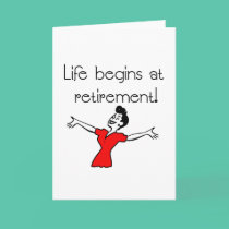 Life Begins at Retirement! Fun Gifts cards