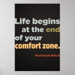 Life begins at the end (Large Template Editable) Print