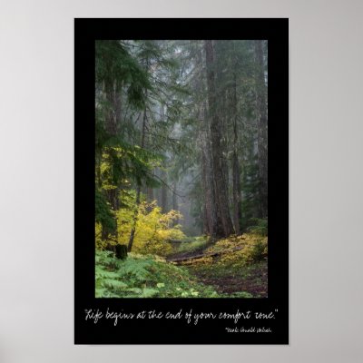 Life Begins at the End of your Comfort Zone Print by Novelteeart