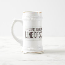 Life Begins At The Line Of Scrimmage! Mug