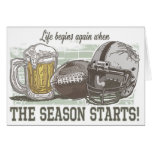 Life Begins when Football Season Starts Cards