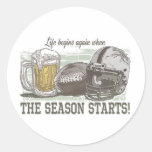 Life Begins when Football Season Starts Stickers