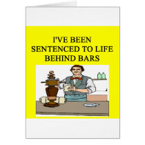 life behind bars drinking beer joke cards