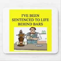 life behind bars drinking beer joke mouse mat