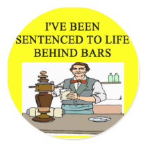 life behind bars drinking beer joke stickers
