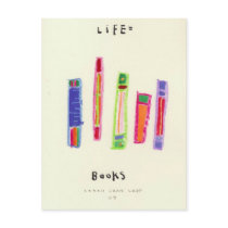 Life=Books-Postcard
