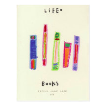 Life=Books-Postcard