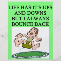 life bouncing trampoline joke flyers