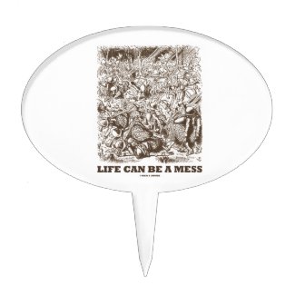 Life Can Be A Mess (Wonderland Looking Glass) Cake Topper