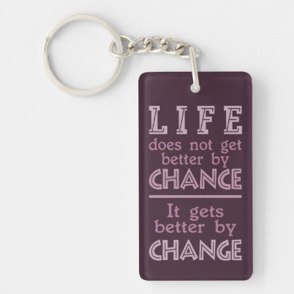 LIFE CHANGE custom monogram key chain Keychains
