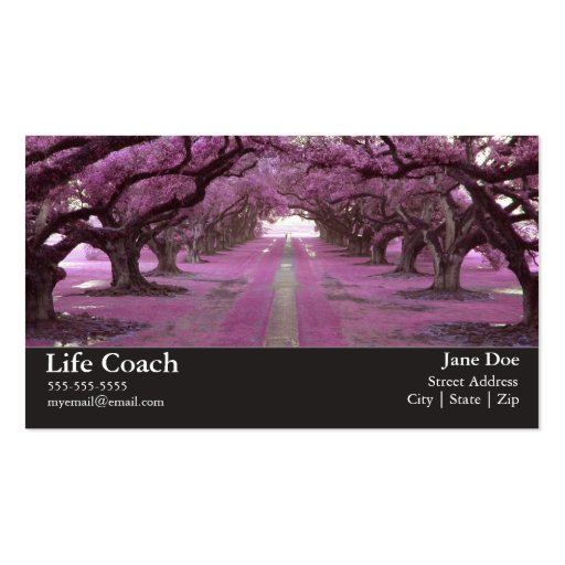 Life Coach Business Card (front side)