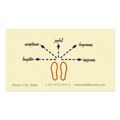 Life Coach Business Card (front side)
